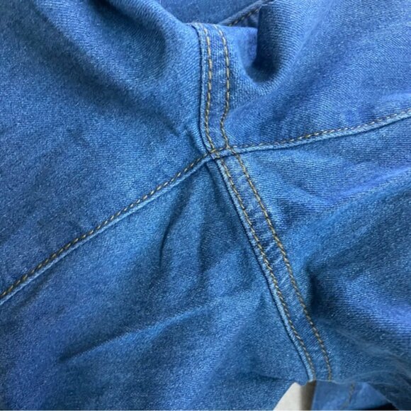 Women’s Med Wash Blue Denim High Rise Wide Leg Pull On Jeans 28 - Picture 5 of 14